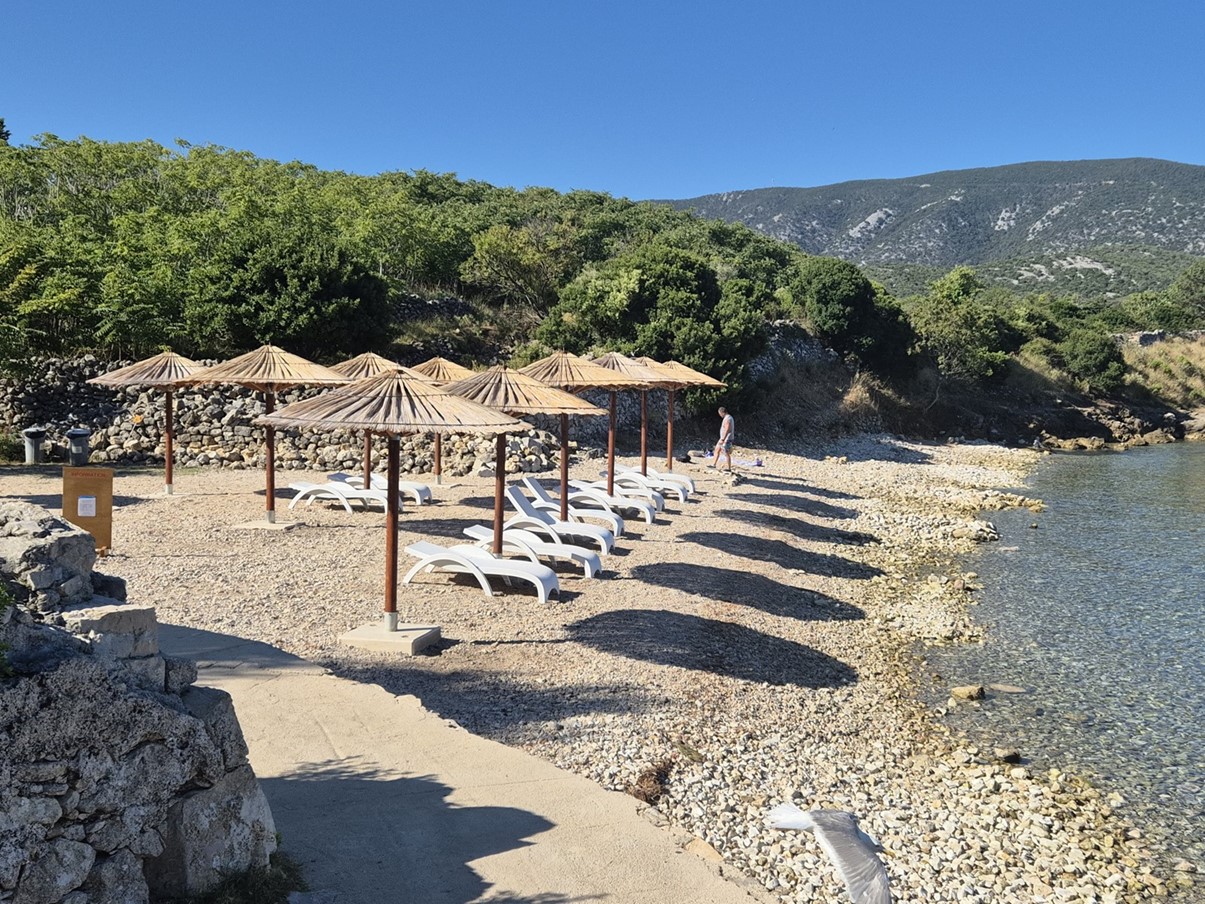 Beach near Roman monastery ruins